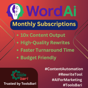 Word.Ai Premium – Monthly Subscription for AI-Powered Content Rewriting